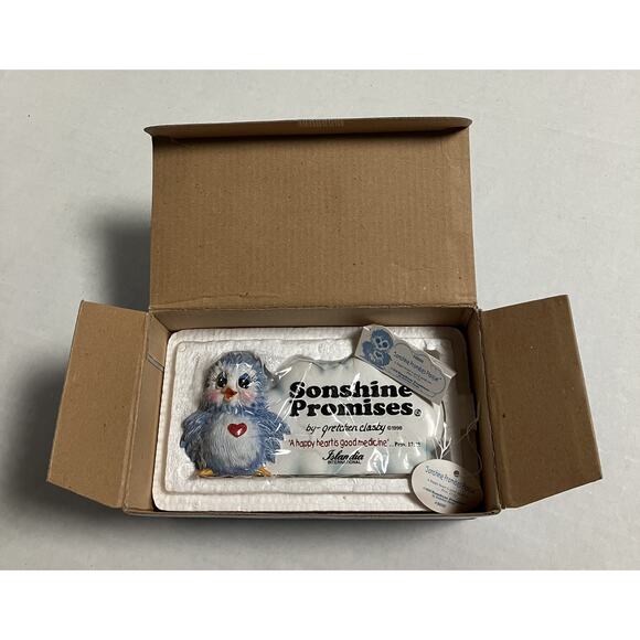Vtg 1998 Sonshine Promises Plaque Collection Happy Heart is Good Medicine Clasby - Picture 2 of 10